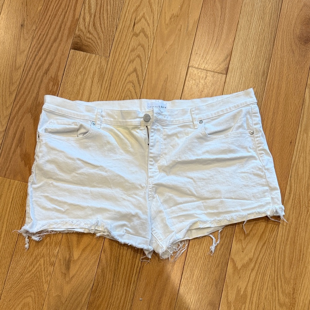 LOFT White Jean Shorts for Women